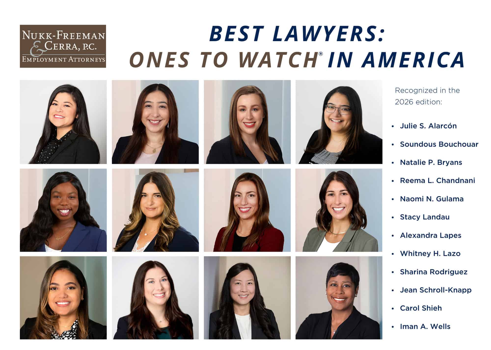 Nukk-Freeman & Cerra, P.C. Attorneys Recognized in the 2026 edition of ...